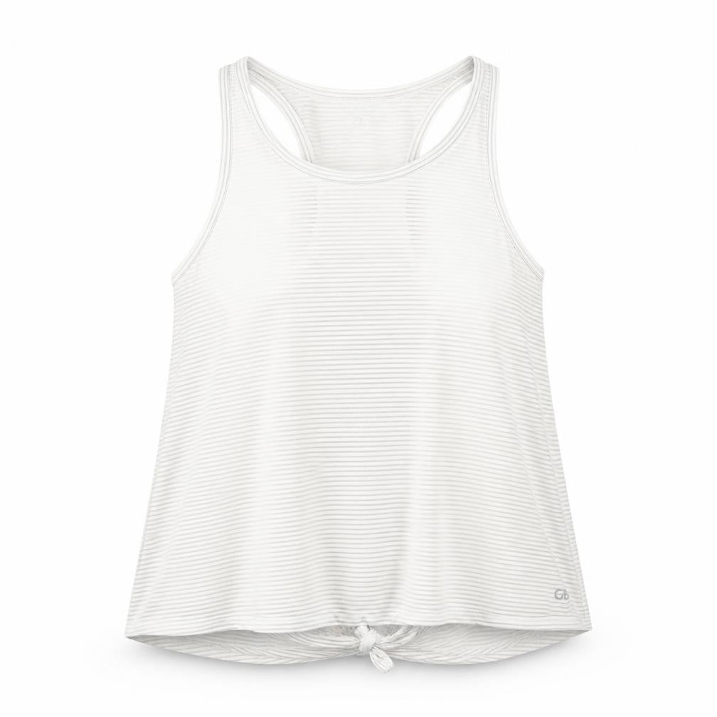 Gap Womens White Striped Nylon Basic Polo Size L Round Neck Pullover