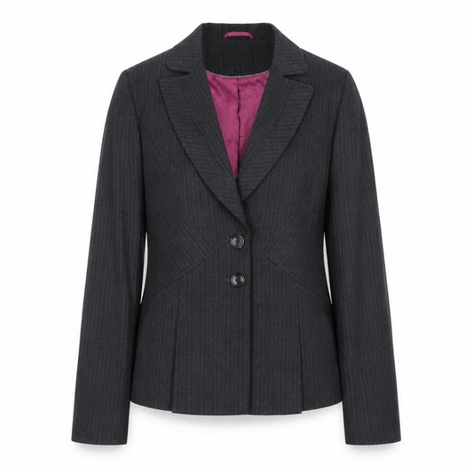 Front view of Next women’s grey polyester jacket blazer, size UK 12