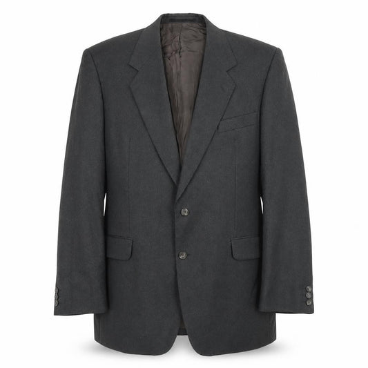 Front view of Odermark men’s grey polyester jacket suit jacket, size 42, regular