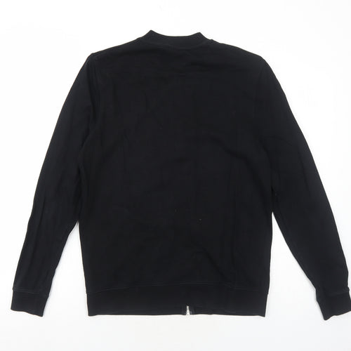 ASOS Mens Black Polyester Full Zip Sweatshirt Size S Zip