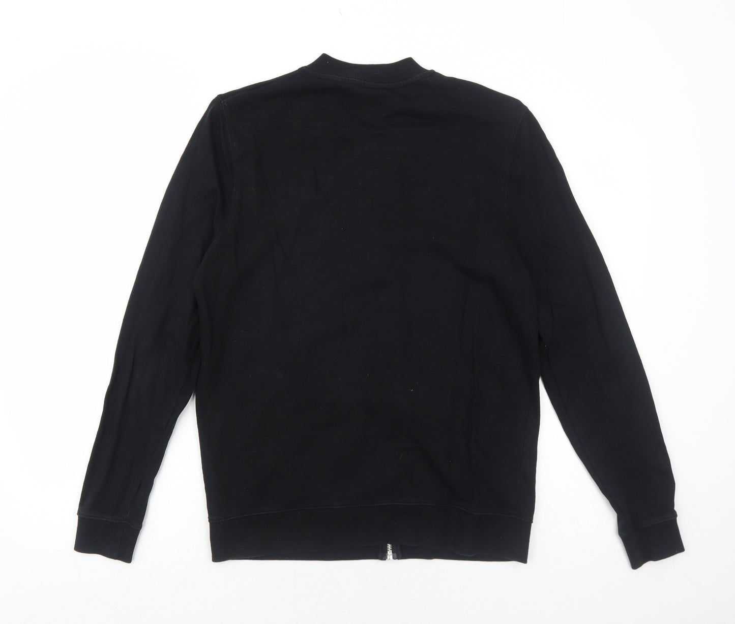ASOS Mens Black Polyester Full Zip Sweatshirt Size S Zip
