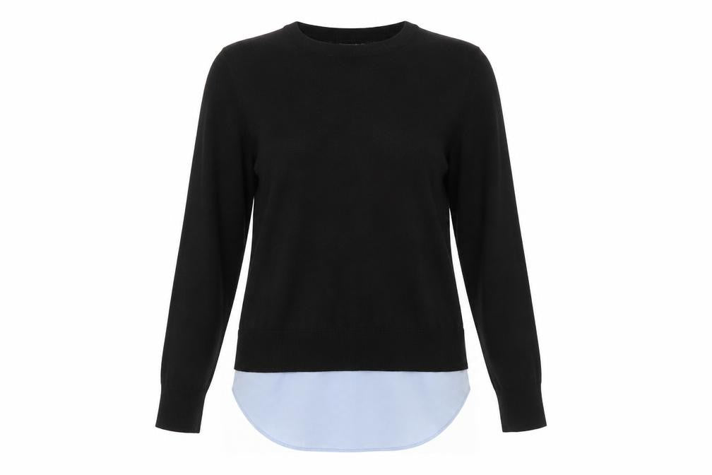 H&M Womens Black Round Neck Polyester Pullover Jumper Size S