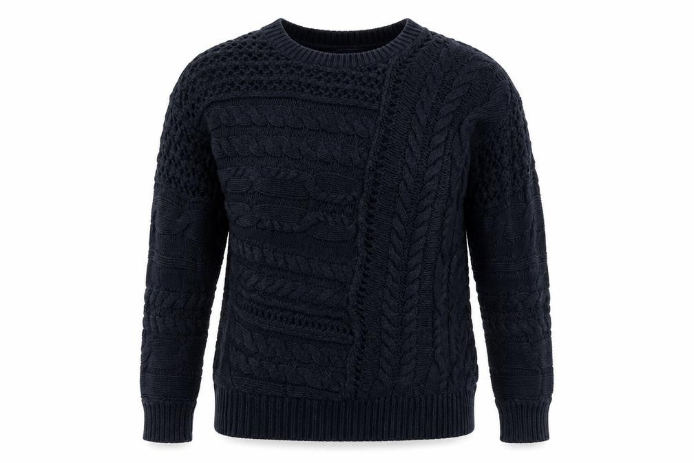 Front view of Next women’s blue round neck cotton jumper, size M