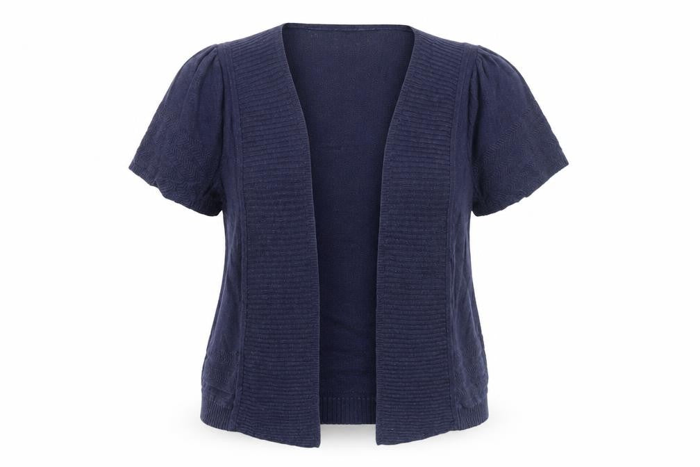 Marks and Spencer Womens Blue V-Neck Viscose Cardigan Jumper Size 12