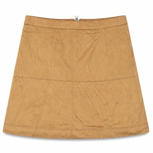River Island Womens Brown Polyester A-Line Skirt Size 8 Zip