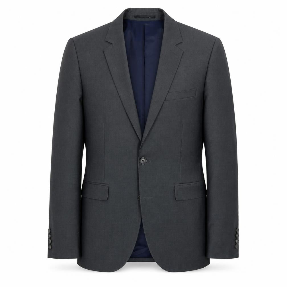 Topman Mens Grey Polyester Jacket Suit Jacket Size 36 Regular