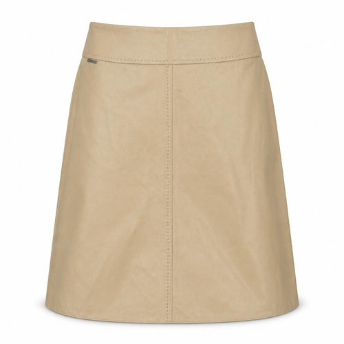 River Island Womens Brown Polyurethane A-Line Skirt Size 8 Zip