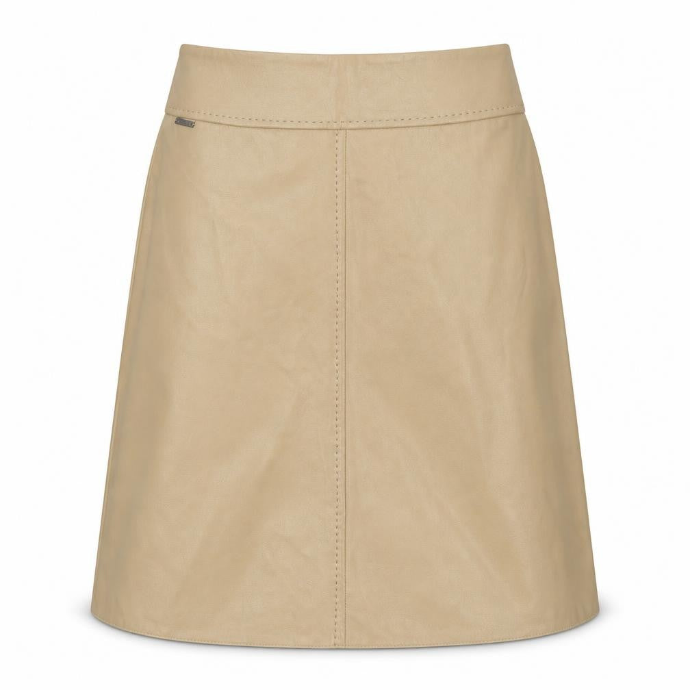 River Island Womens Brown Polyurethane A-Line Skirt Size 8 Zip