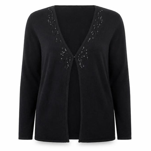 ALIBI Womens Black V-Neck Acrylic Pullover Jumper Size 10 - Size 10-12
