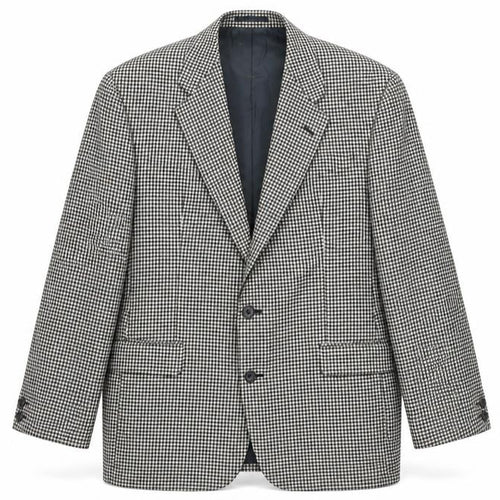 House of Fraser Mens Black Geometric Wool Jacket Blazer Size 40 Regular