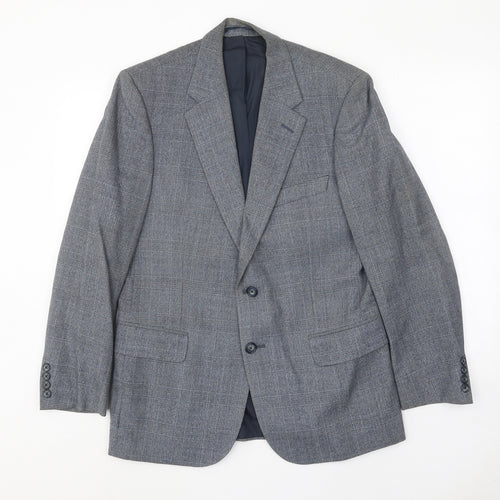 St Michael Mens Blue Wool Jacket Suit Jacket Size 38 Regular