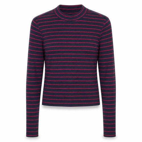 Divided by H&M Womens Blue Round Neck Striped Cotton Pullover Jumper Size M