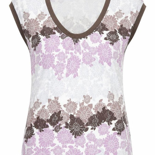 Spirit Womens Multicoloured Floral Cotton Basic T-Shirt Size L Scoop Neck