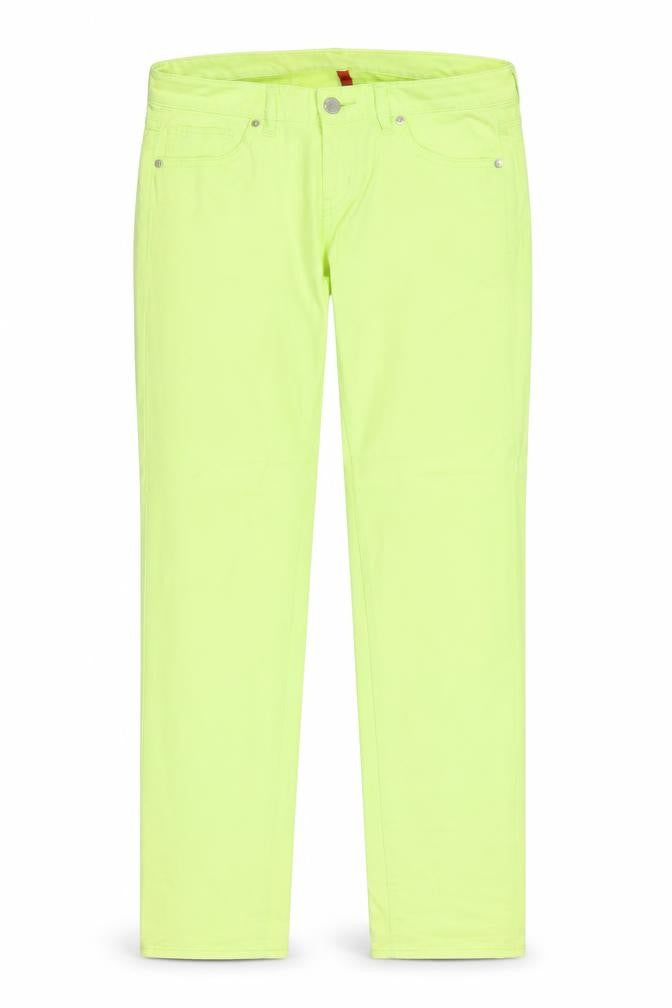 Uniqlo Womens Green Cotton Straight Jeans Size 24 in L33 in Regular Zip