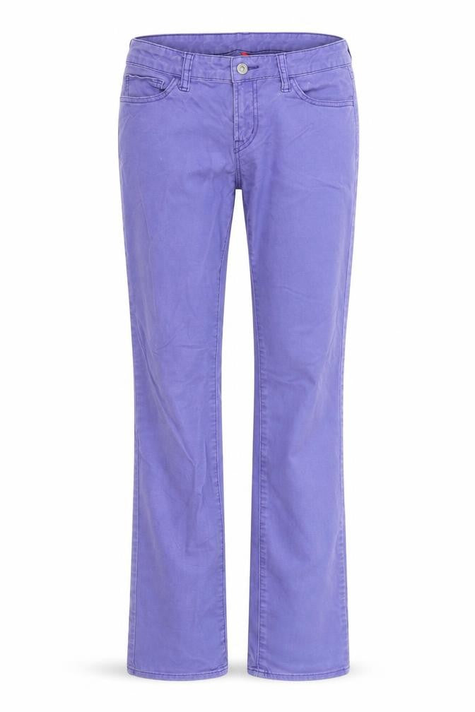 Uniqlo Womens Purple Cotton Straight Jeans Size 26 in L33 in Regular Zip