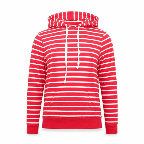 Dorothy Perkins Womens Red Striped Cotton Pullover Hoodie Size 8 Pullover