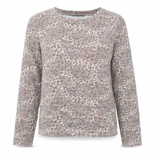 Marks and Spencer Womens Brown Round Neck Animal Print Viscose Pullover Jumper Size 10 - Leopard Pattern
