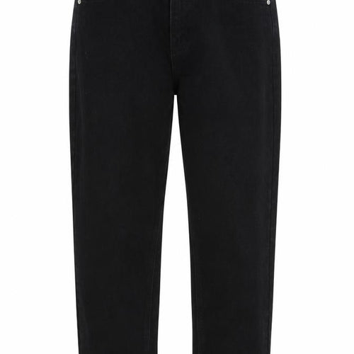 PRETTYLITTLETHING Womens Black Cotton Straight Jeans Size 8 Relaxed Zip
