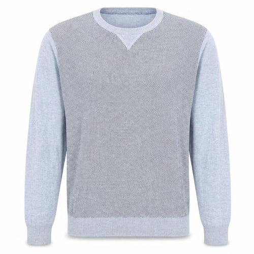 Burton Mens Blue Round Neck Geometric Cotton Pullover Jumper Size M Long Sleeve