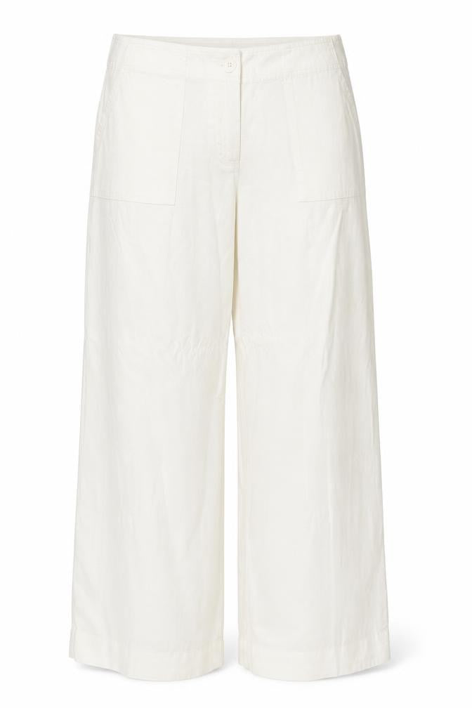 Front view of South women’s white polyester trousers, size UK 36, in regular zip