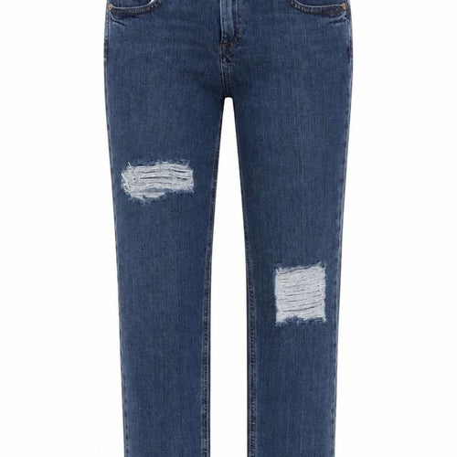 ASOS Womens Blue Cotton Straight Jeans Size 28 in Regular Zip