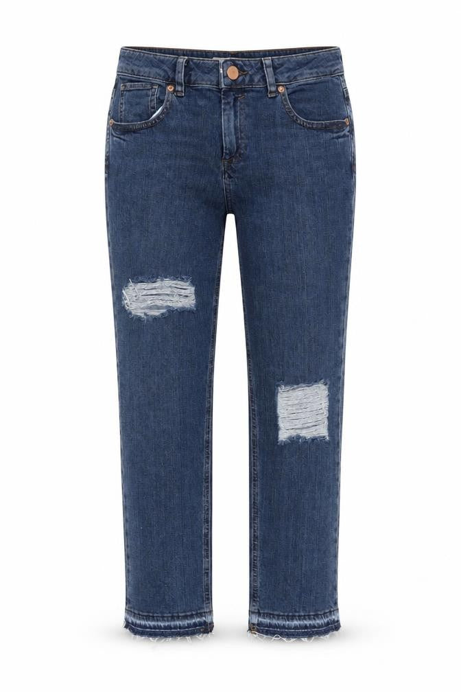 ASOS Womens Blue Cotton Straight Jeans Size 28 in Regular Zip