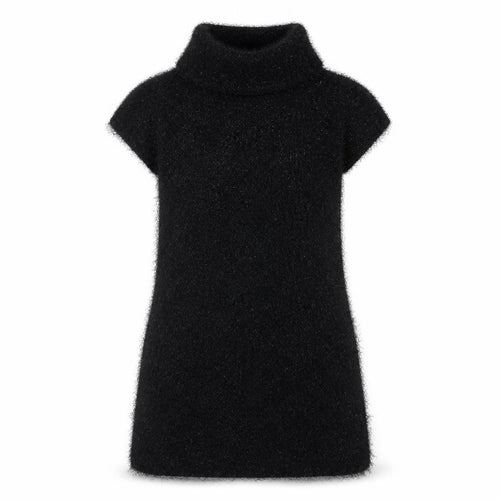 Julien Macdonald Girls Black Geometric Polyester A-Line Size 15 Years Mock Neck Pullover