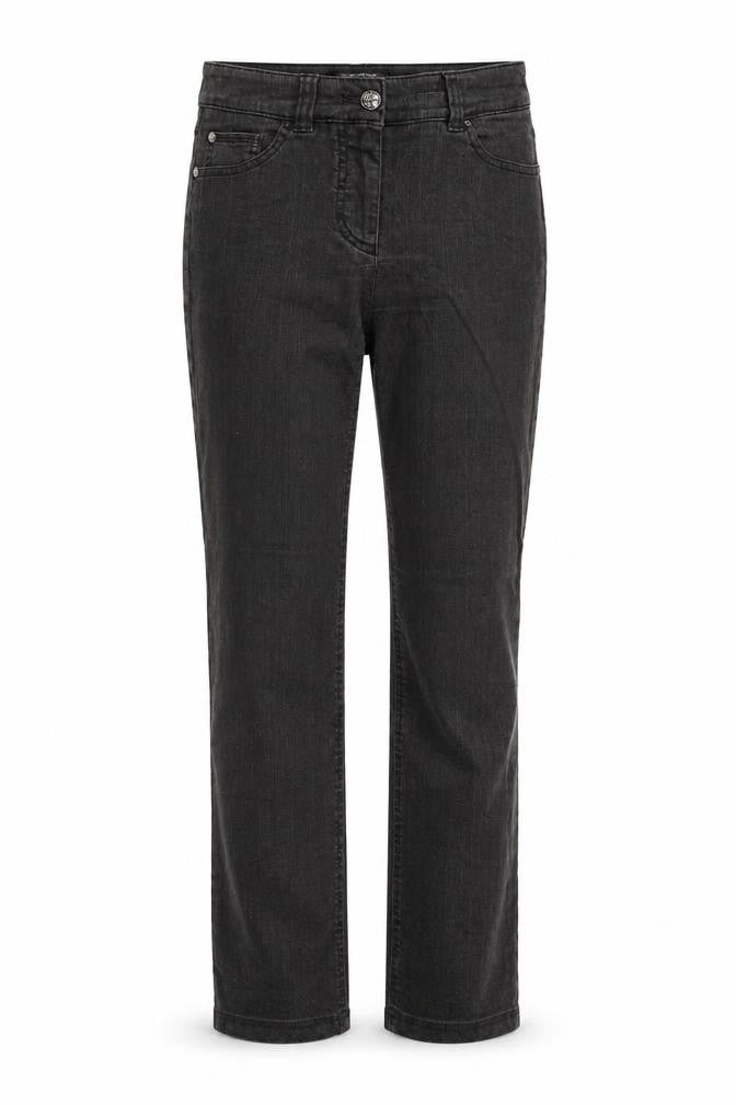 Gerry Weber Womens Grey Cotton Straight Jeans Size 28 in Regular Zip