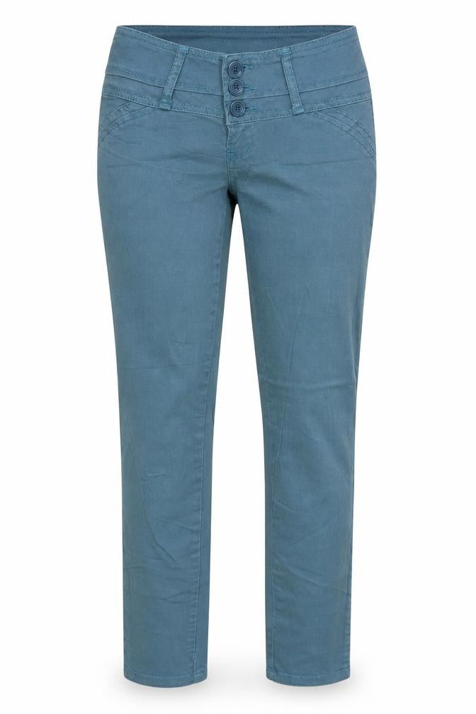 Emporium Womens Blue Cotton Straight Jeans Size 28 in Regular Zip