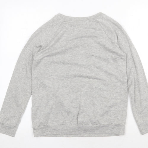 Xhilaration Womens Grey Geometric Polyester Pullover Sweatshirt Size L