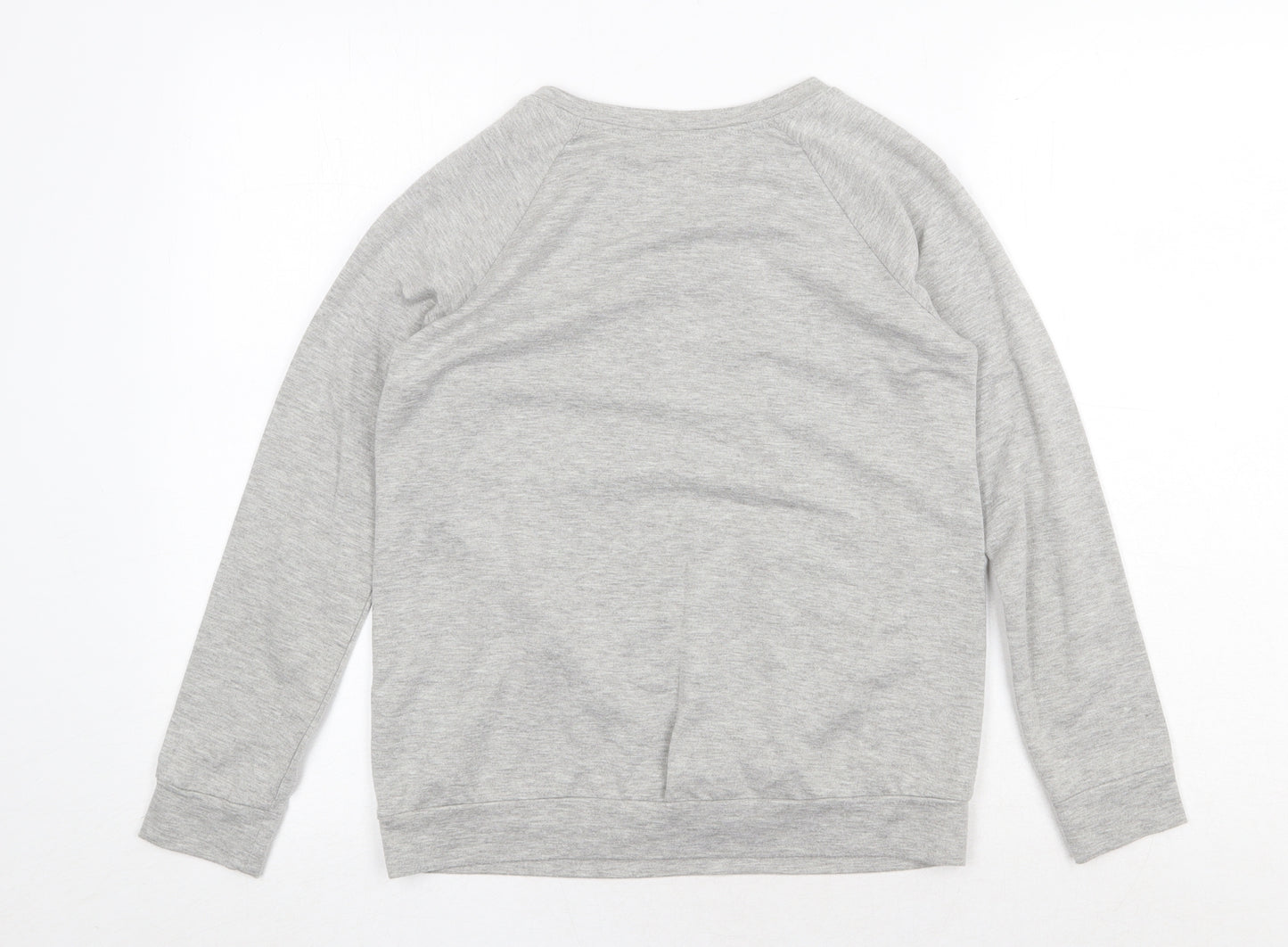Xhilaration Womens Grey Geometric Polyester Pullover Sweatshirt Size L