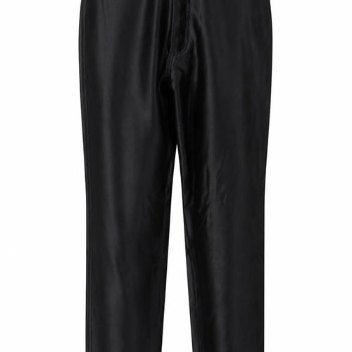 Scirocco Womens Black Nylon Trousers Size 12 Regular Zip - Faux Leather