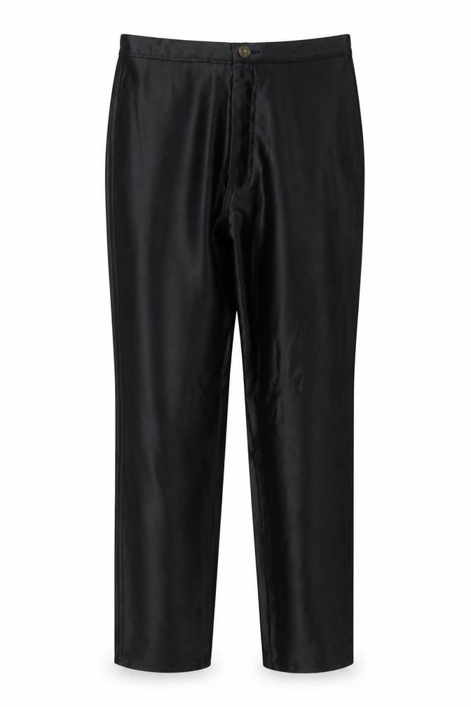 Scirocco Womens Black Nylon Trousers Size 12 Regular Zip - Faux Leather