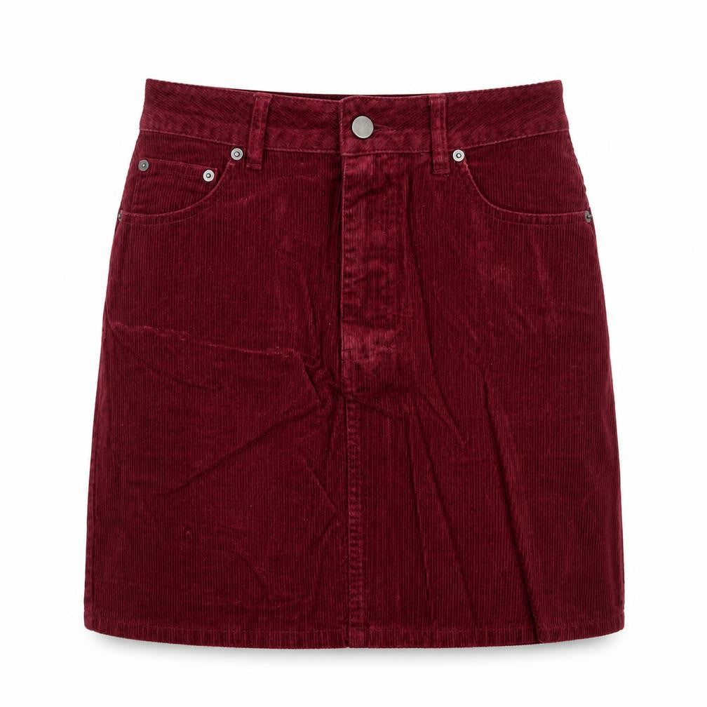 ASOS Womens Red Cotton A-Line Skirt Size 6 Zip