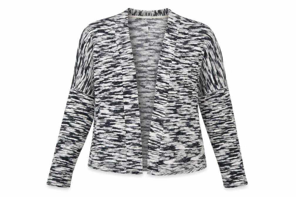 Vera Moda Womens Grey V-Neck Herringbone Cotton Cardigan Jumper Size S