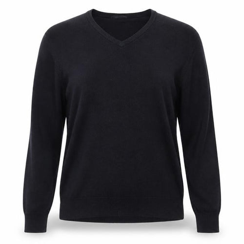 Marks and Spencer Womens Blue V-Neck Acrylic Pullover Jumper Size L