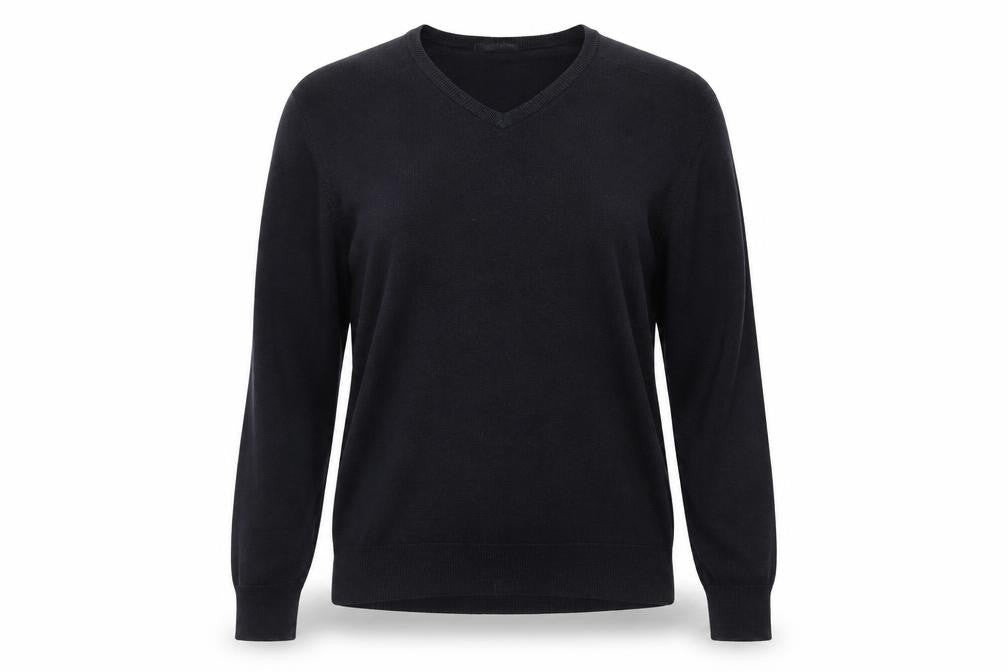 Marks and Spencer Womens Blue V-Neck Acrylic Pullover Jumper Size L