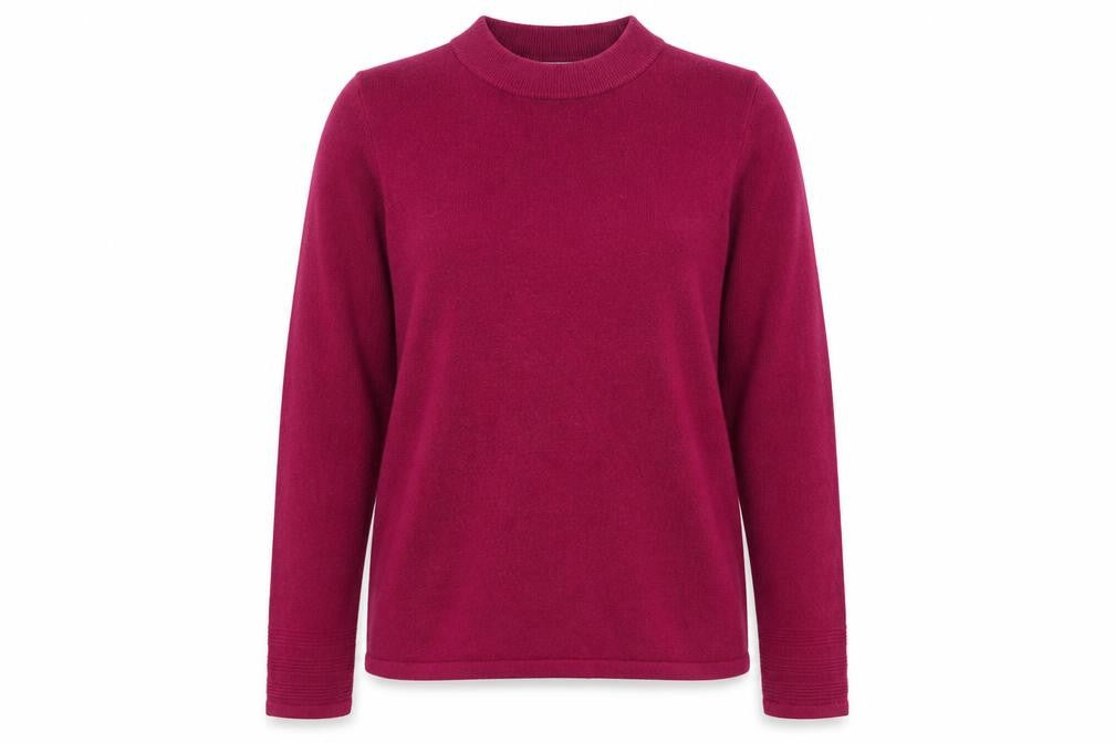 Marks and Spencer Womens Purple Round Neck Acrylic Pullover Jumper Size 12
