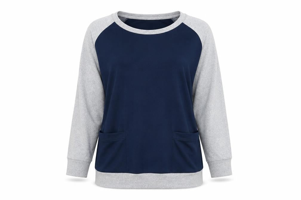 Arista Womens Blue Round Neck Polyester Pullover Jumper Size 10