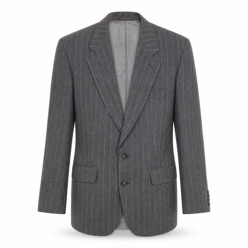 Mr Harry Mens Grey Striped Wool Jacket Suit Jacket Size 38 Regular