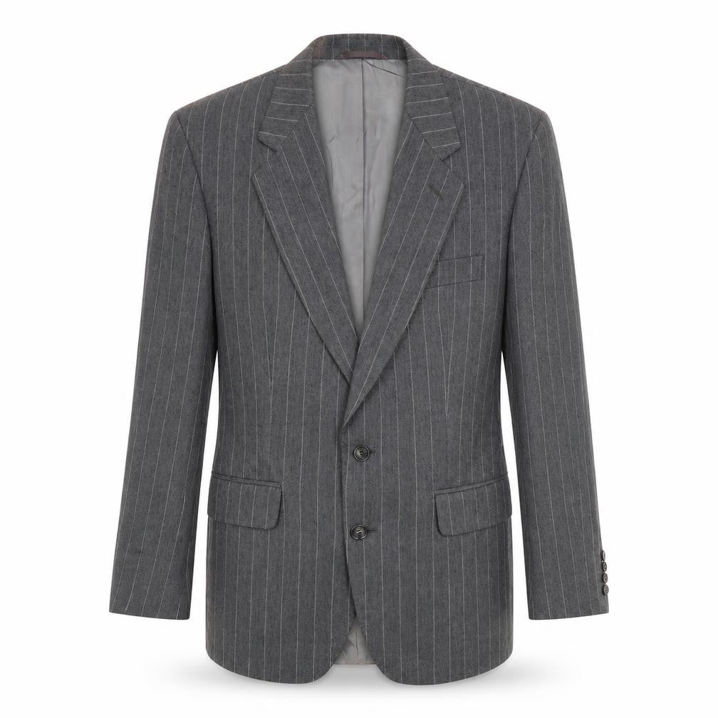 Mr Harry Mens Grey Striped Wool Jacket Suit Jacket Size 38 Regular