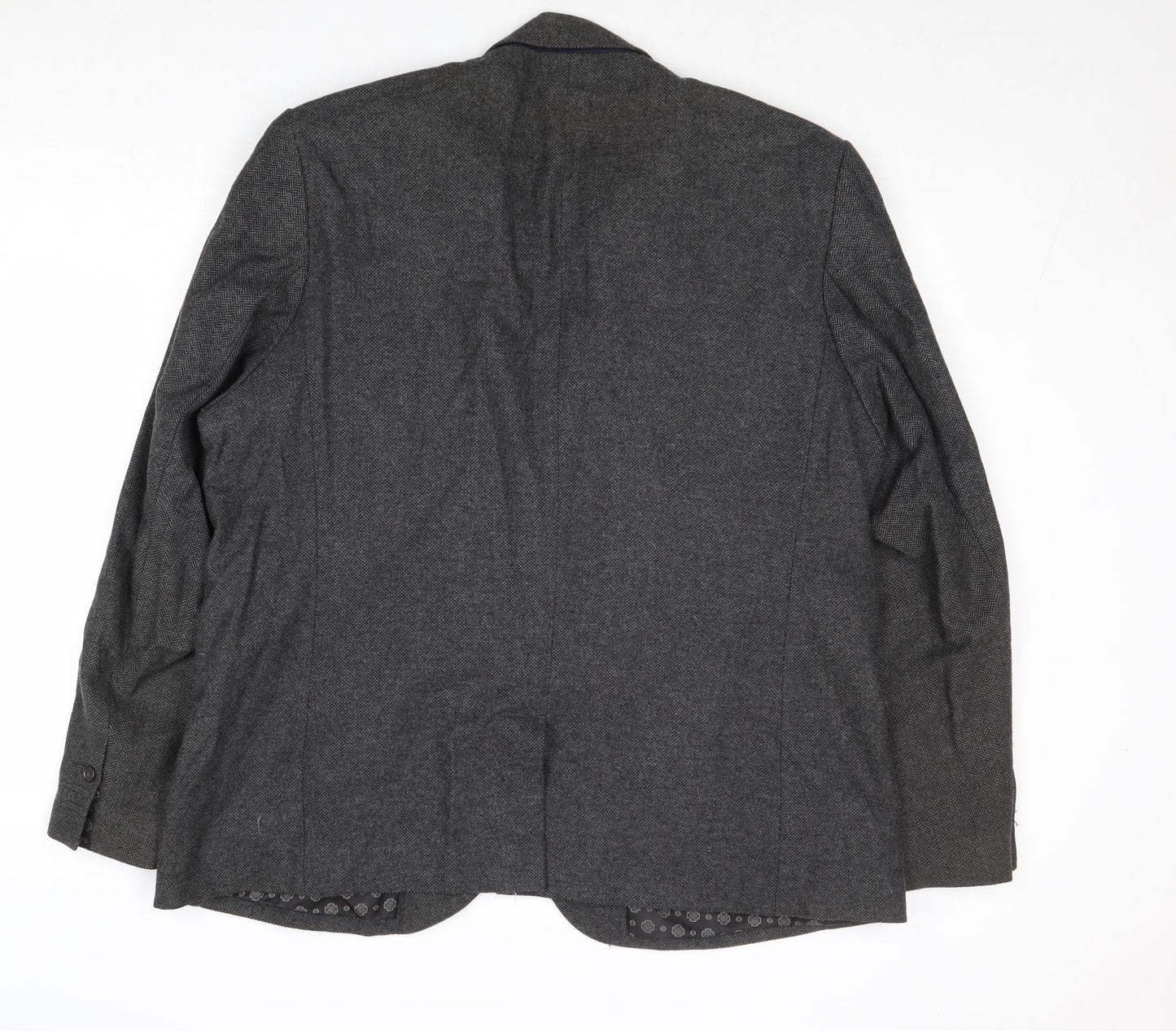 Burton Mens Grey Wool Jacket Blazer Size 48 Regular