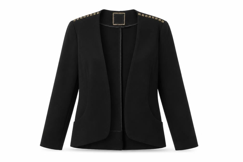 Front view of Cotton On women’s black jacket blazer, size S