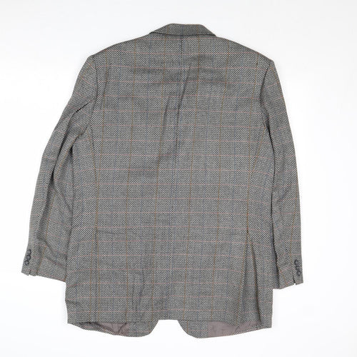 Berwin Mens Grey Wool Jacket Suit Jacket Size 42 Regular