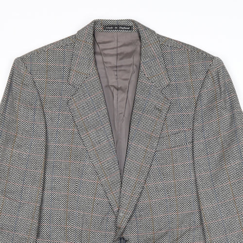 Berwin Mens Grey Wool Jacket Suit Jacket Size 42 Regular