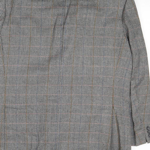 Berwin Mens Grey Wool Jacket Suit Jacket Size 42 Regular