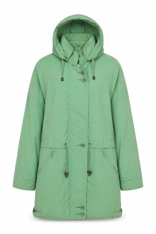 Front view of Klass women’s green jacket, size S, zip