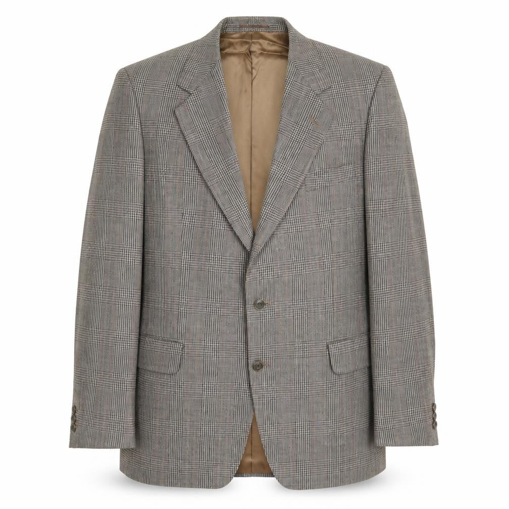 Front view of Marks & Spencer men’s brown wool jacket suit jacket, size 42, regular