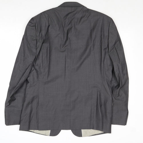 NEXT Mens Grey Wool Jacket Suit Jacket Size 44 Regular