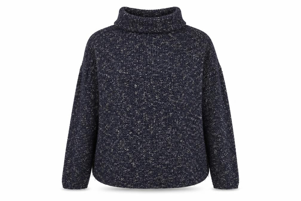 Boohoo Womens Blue Roll Neck Acrylic Pullover Jumper Size M